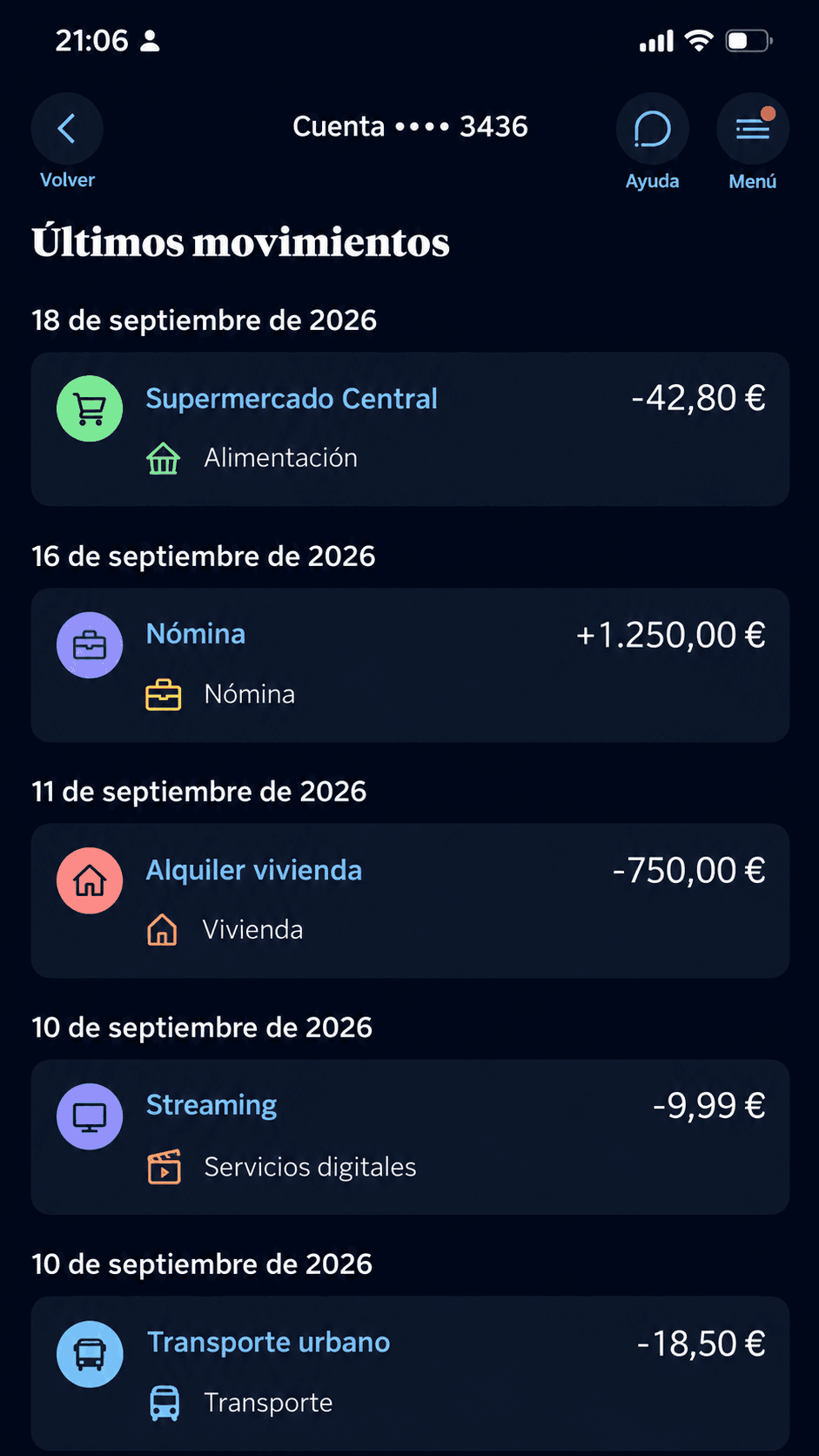 Captura externa de movimientos bancarios